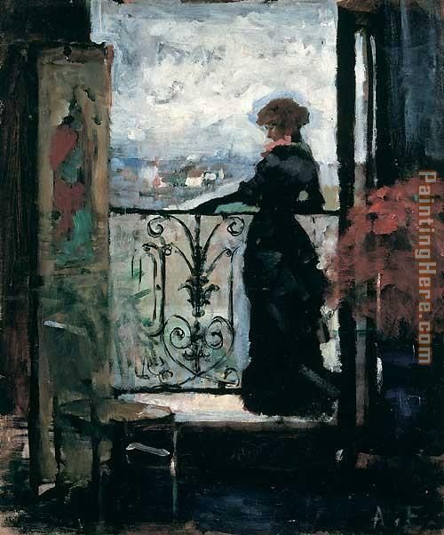 Lady on a Balcony by Albert Edelfelt